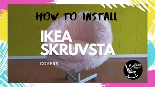 ✨ How to slipcover IKEA Skruvsta office chair  Boho Indigo Blue [upl. by Seravart]