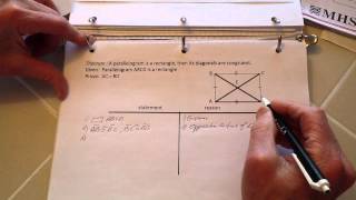 Proof a rectangles diagonals are congruent [upl. by Ahsimin142]