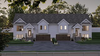 Duplex Split Level House Plan  Haver Hill [upl. by Krystalle17]