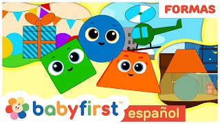 Escuela de Figuras  Aprende formas y figuras para niños  Regalo  Lámpara  BabyFirst Español [upl. by Alyhc]