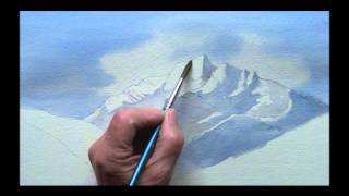 Painting mountains in watercolor [upl. by Blumenthal]