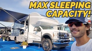 NEW Monster Super C RV with a BUNCH of beds inside 2025 Entegra Esteem XL 33F Super C motorhome [upl. by Searby]