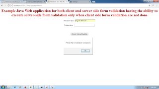 39 Advanced Java Servlet Tutorial  Java Web application both client and server side form validation [upl. by Yule]