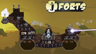 Forts FLYING BATTLESHIPS Lets Play Forts Gameplay [upl. by Rafaelle]