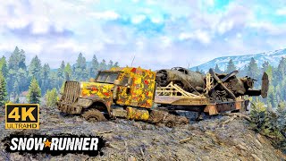 Navistar 5000MV Offroad Truck Towing a Plane on Mudding Road In SnowRunner Season 14 snowrunner [upl. by Sherri229]