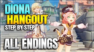 Diona Hangout Event All Endings  Achievements 【Genshin Impact】 [upl. by Yerok]