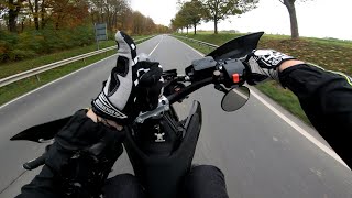 Wheelies on cold roads  Husqvarna 701 RAW 4k A242HP [upl. by Leyla385]