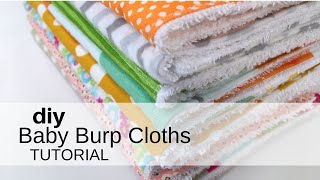 DIY Baby Burp Cloths Tutorial [upl. by Lsil]