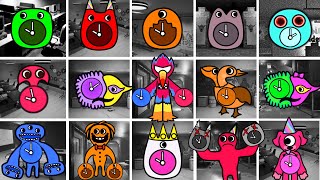 Garten of Banban 123456789101112131419  Clock Screen Comparison  Monsters Chapters [upl. by Iinden773]