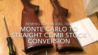 Remington model 7600 Monte Carlo to Straight Comb Stock Conversion [upl. by Abate850]