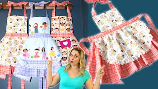 Sew a Childs Apron  Beginner Sewing Tutorial [upl. by Aay239]