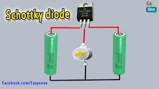 How to connect Schottky diode  How to Test Schottky diode [upl. by Kerge879]