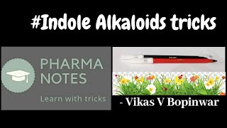 INDOLE ALKALOIDS WITH TRICS  RRB PHARMACIST EXAM  GPAT  ESIC  PART18 [upl. by Abijah]