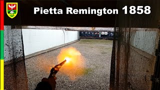 F LLI PIETTA REPLICA 1858 REMINGTON 44 Caliber  Loading and shooting [upl. by Solim]