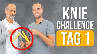 7Tage KnieChallenge ❇️ Tag 1 ❇️ ES GEHT LOS Knieschmerzen Übungen [upl. by Hauger]