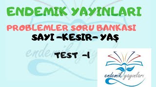 Endemik yayınları problemler soru bankası çözümleri test1 [upl. by Edwards]