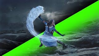 Waterbending 01 ◈ FREE VFX Greenscreen ◈ Avatar inspired Water effects [upl. by Ailicec]