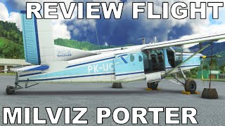 MILVIZ PC6 Porter  REAL PILOT  Mountain Cargo Run  Full Flight Review  MSFS [upl. by Austina]