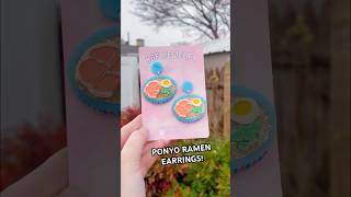 Ponyo’s Ramen earrings 🍜 studioghibli ghibli statementearrings handmadejewlery [upl. by Calhoun]