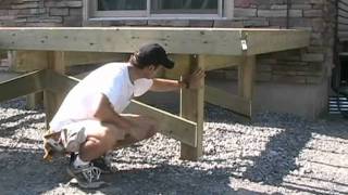 Building a Free Standing Deck  Notching 6x6 Support Posts for Beams [upl. by Tonia]