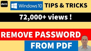 Remove Password from PDF  Password Removal from a PDF [upl. by Saundra]