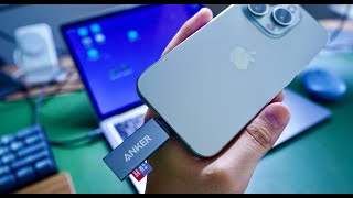 iPhone 15 Pro day3 128GB買った人はぜひこれを使ってくださいAnker USBC 2in1 カードリーダー [upl. by Nala]