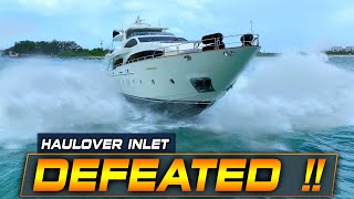 HAULOVER SLAMS SUPER YACHT  ANGRY WAVES  BOAT ZONE [upl. by Retnuh469]