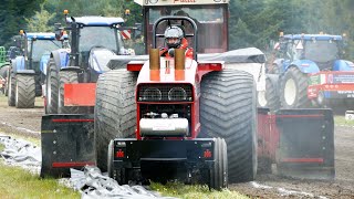 Super Stock at 1 DM 2023 in Tractor Pulling at Brande Pulling Arena  Great Action [upl. by Survance]