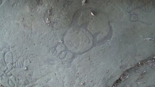 Leo Petroglyph rock carvings of Native American Indians [upl. by Blackman]