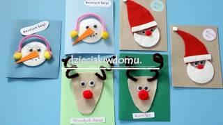 Kartki świąteczne ręcznie robione  DIY Christmas Cards for Kids [upl. by Notsruht]