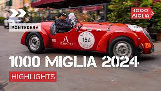 1000 Miglia 2024  Passaggio da Pontedera  Highlights [upl. by Baecher]