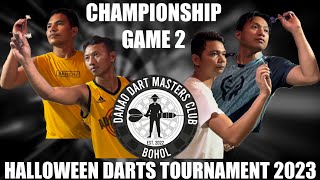 HALLOWEEN DARTS TOURNAMENT CHAMPIONSHIP GAME 2  BLIND DRAW DOUBLES  DDMBOHOL  DANAOBOHOL [upl. by Dworman]