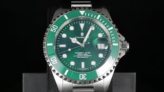 Steinhart Ocean One 42 Swiss Automatic Mens Watch DoubleGreen 1031063 [upl. by Kila]