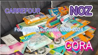 HAUL Fournitures scolaires 20232024 NOZCarrefourCora [upl. by Nalda]