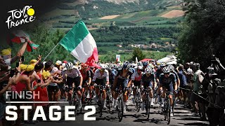 Highlights 2024 Tour de France Stage 2 finish  Cycling on NBC Sports [upl. by Rogers]