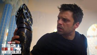 Ayo removes Buckys Hand Scene  The Falcon and The Winter Soldier Clip [upl. by Anayhd]