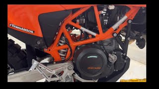 2023 KTM 690 Enduro R Oil Change  Not a normal bike [upl. by Kellen]