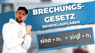 Brechungsgesetz Beispiel  Aufgaben  Grundlagen Physik  Physik für Mediziner [upl. by Otilopih244]