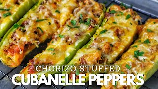 BEST Chorizo Stuffed Cubanelle Peppers [upl. by Anilad728]