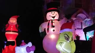 My HUGE 2018 Christmas Inflatables Display  night [upl. by Ellerey]