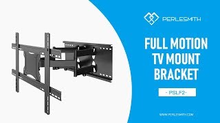 PSLF2 Full Motion TV Wall Mount Dual Extension Arms for 37quot  80quot TVs  PERLESMITH [upl. by Nisay61]