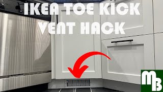 Ikea Hack  Easy amp Cheap Toe Kick Vent  Easy DIY Floor Vent Register Under Cabinets Installation [upl. by Zaremski]