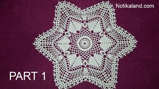 CROCHET How to crochet lace doily tutorial Part 1 [upl. by Sheelagh]