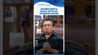 Ferdy Sambo Ucapkan Maaf seusai Disindir Hakim Punya Jabatan Tinggi tapi Tak Bisa Tahan Emosi [upl. by Leinaj]