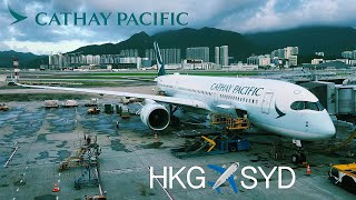 A CATHAY PACIFIC PREMIUM ECONOMY EXPERIENCE  Hong Kong to Sydney  Flight Report [upl. by Nessie]