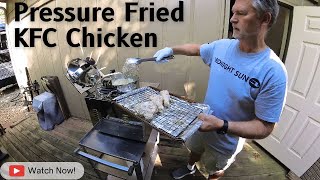 Pressure Fried KFC Chicken and Jojos with Chicken Express Fryer [upl. by Sualk]