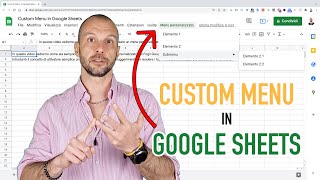 Fogli Google  Apps Script  Menu Personalizzati in Google Sheets [upl. by Nonrev114]