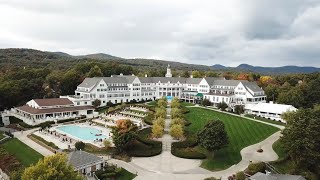 Lake George Cliff Jumping Sagamore Haunted Hotel Drone Flight [upl. by Griffith]