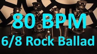 80 BPM  Rock Ballad  68 Drum Track  Metronome  Drum Beat [upl. by Carlos138]