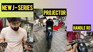 New bullet rd handle change🔥projector headlight​⁠​⁠Andekherastein bulletmodifiedstandard vlog [upl. by Nyleuqcaj]